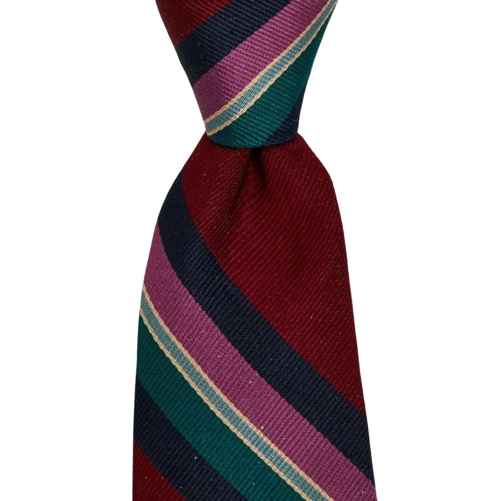JOS. A. BANK Vintage Executive Collection Men's Silk Necktie‎ Burgundy Striped